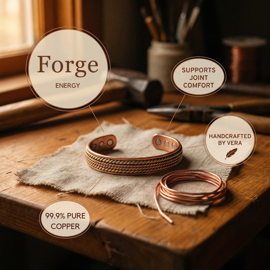 Yvonne's Smidse Koperen Armband
