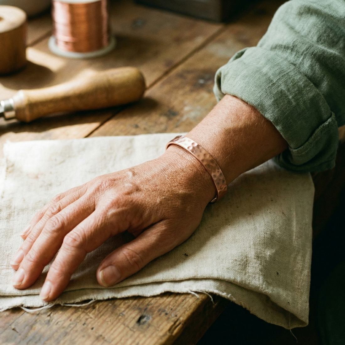Yvonne's Zeilsteen Koperen Armband