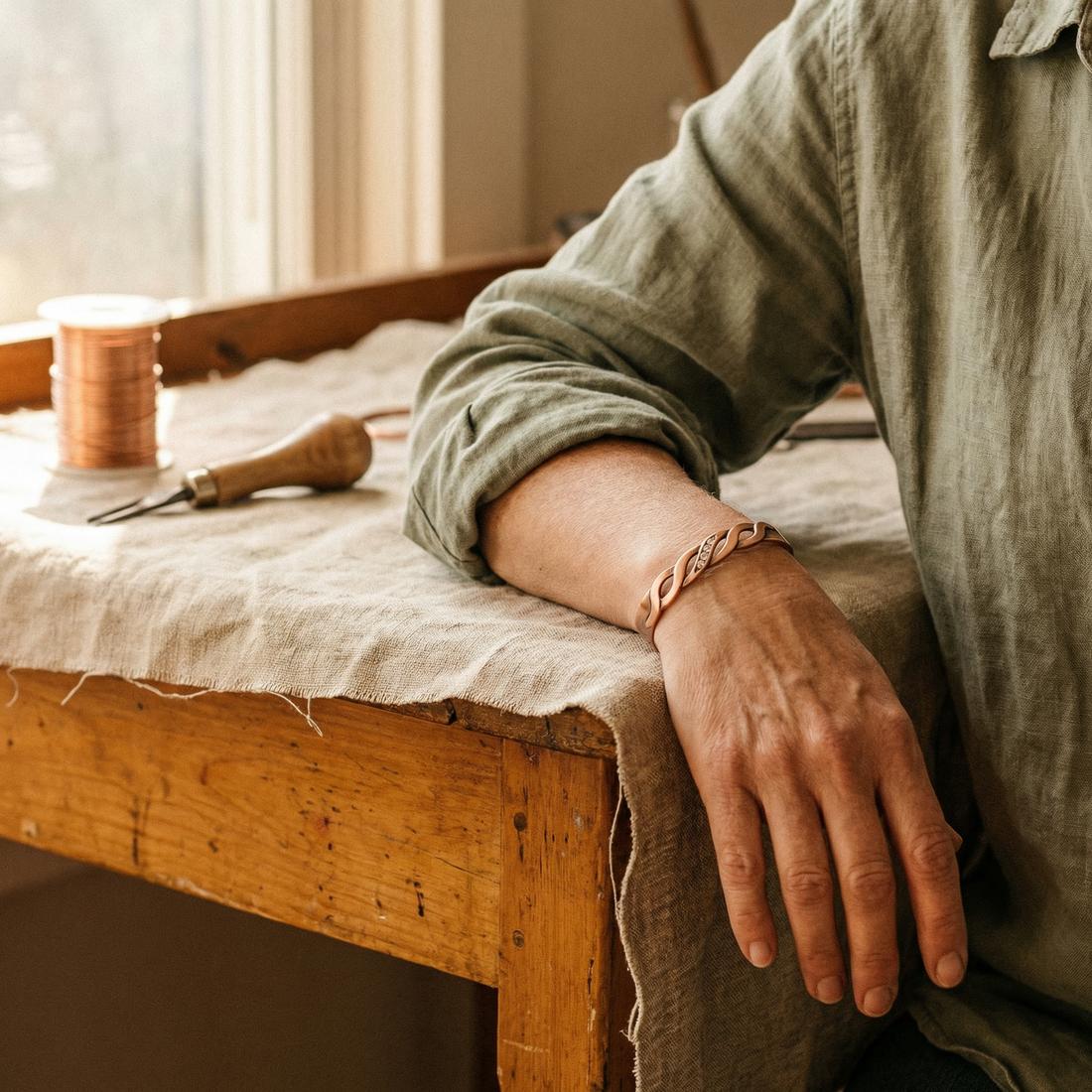 Yvonne's Naad Koperen Armband