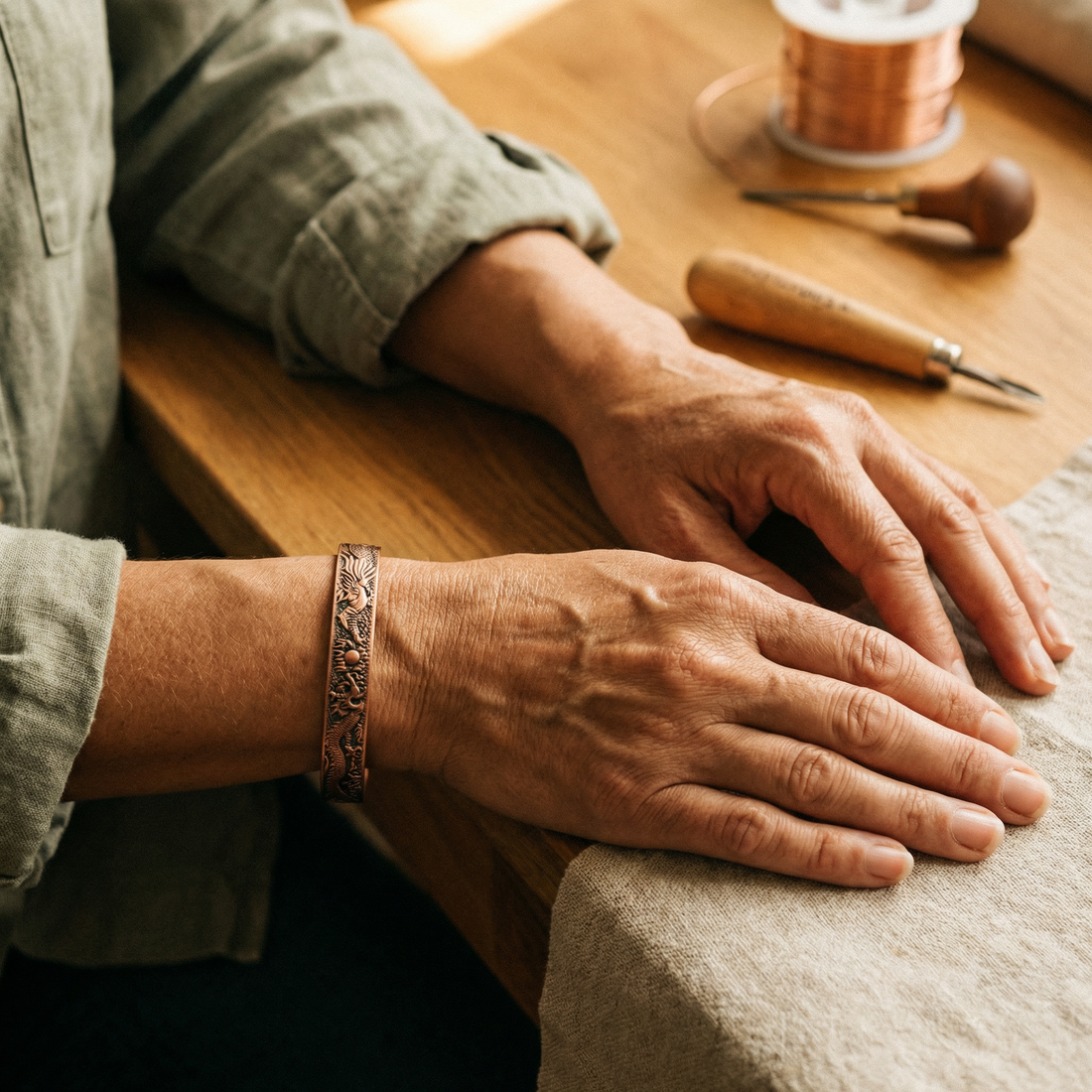 Yvonne's Leem Koperen Armband