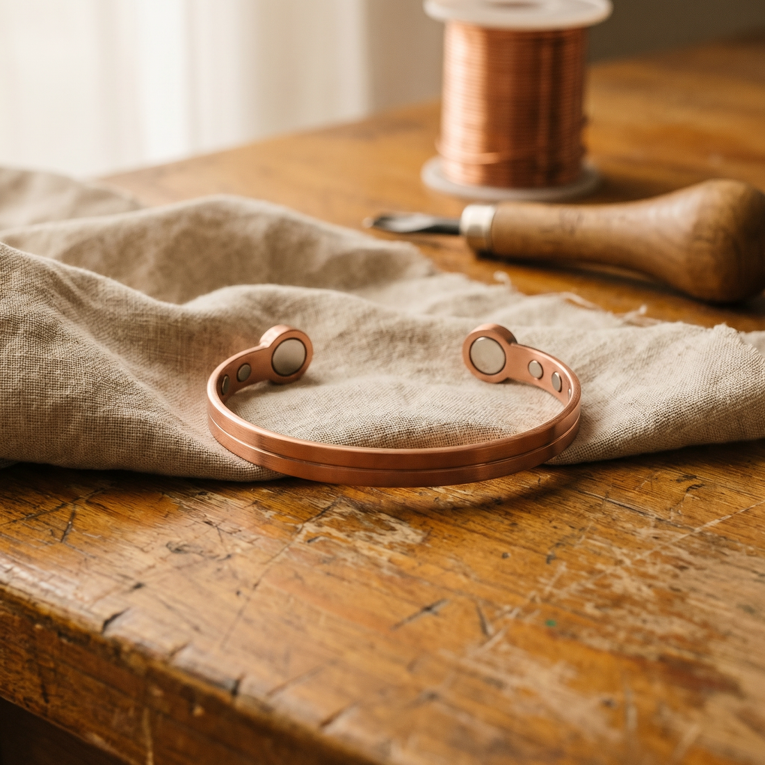 Yvonne's Lont Koperen Armband