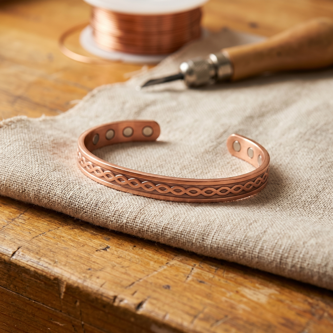 Yvonne's Stroming Koperen Armband