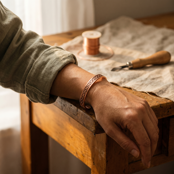 Yvonne's Stroming Koperen Armband