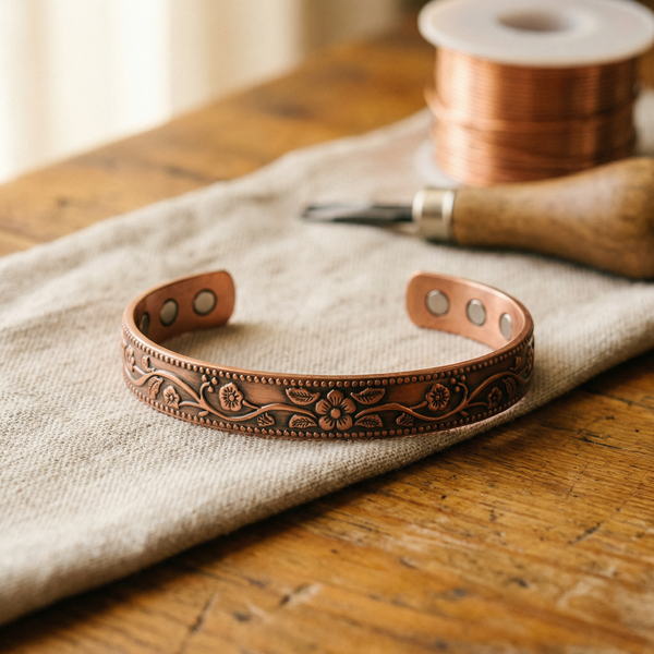 Yvonne's Klok Koperen Armband