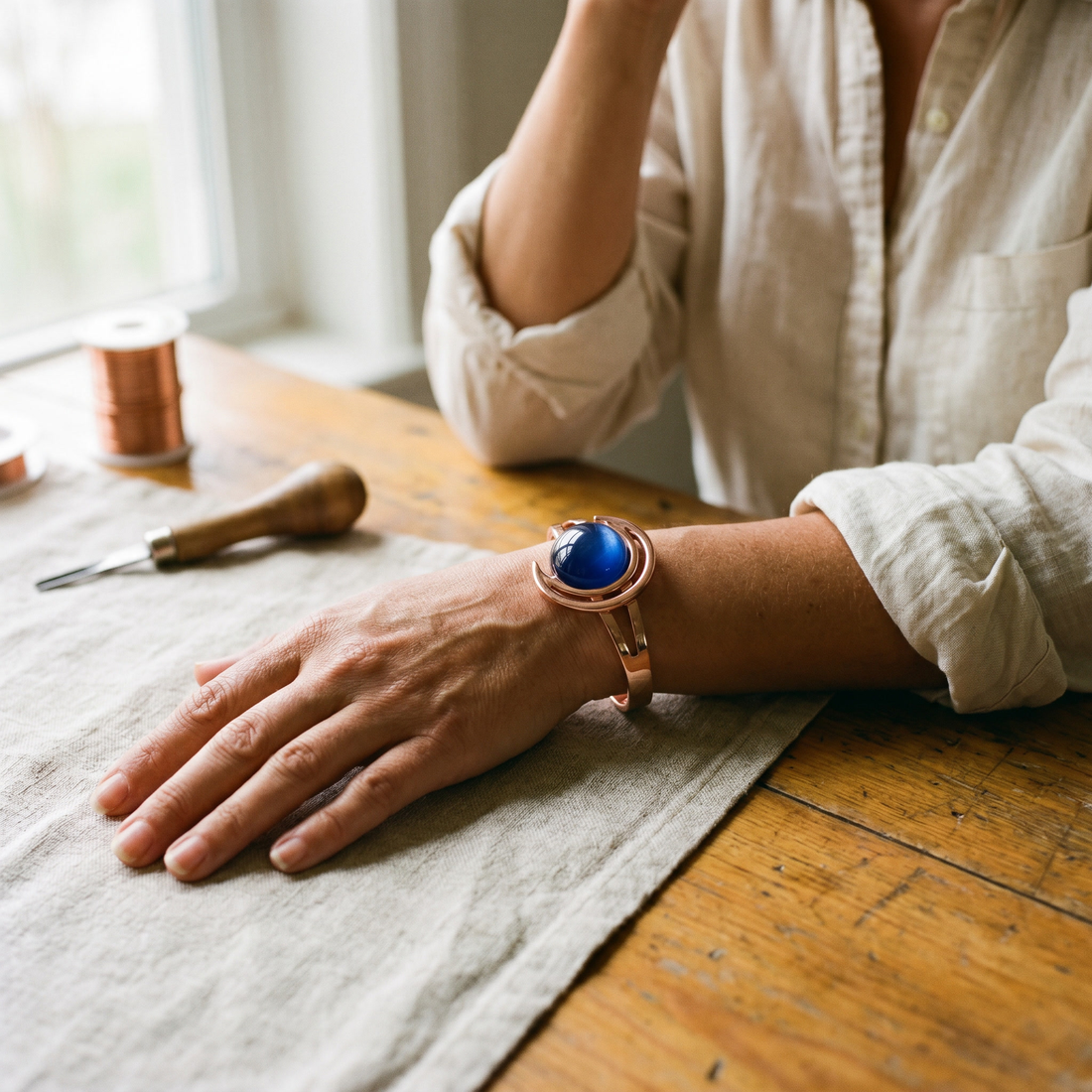 Yvonne's Bol Koperen Armband