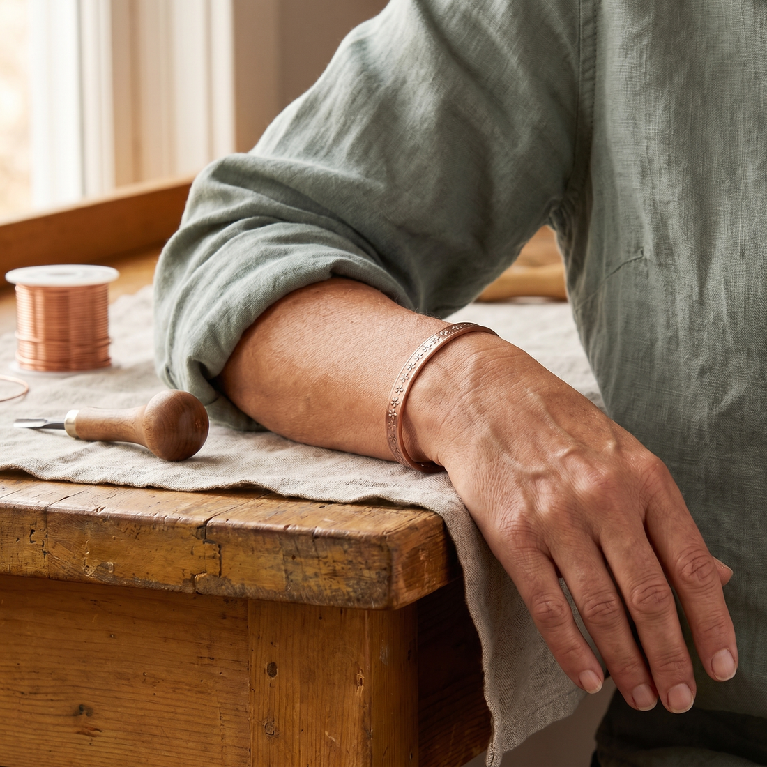 Yvonne's Meer Koperen Armband
