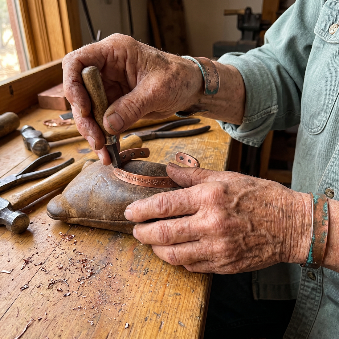 Yvonne's Meer Koperen Armband