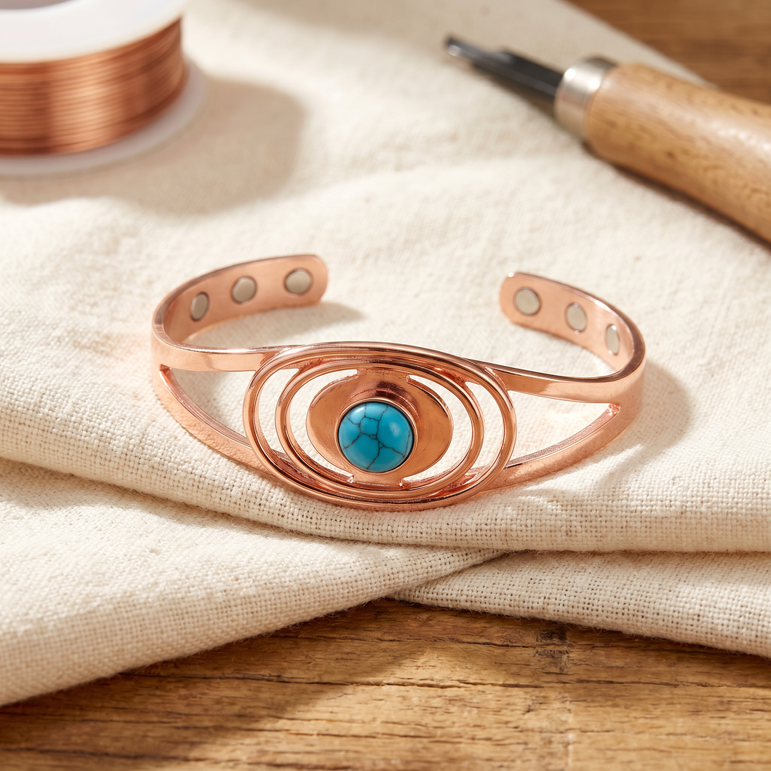 Yvonne's Zegge Koperen Armband