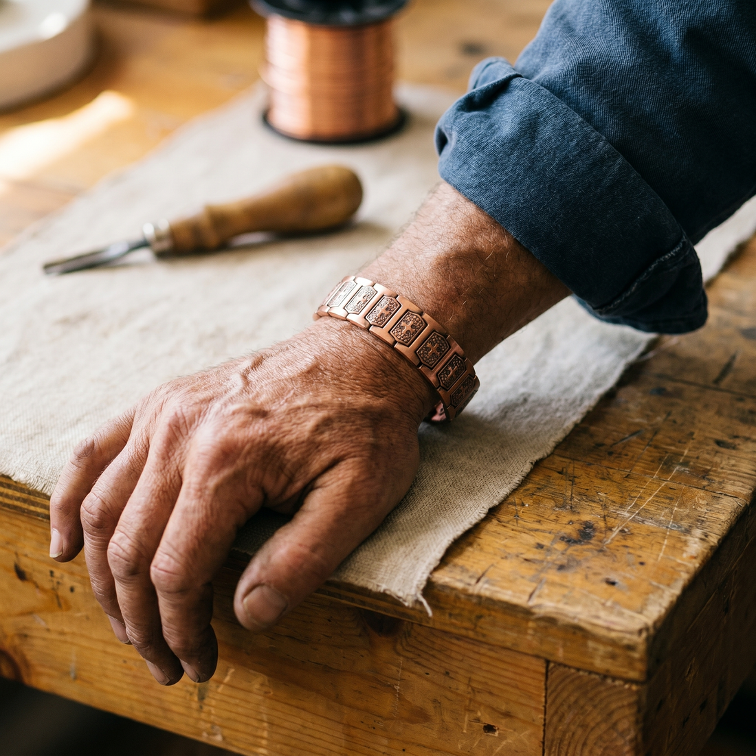 Yvonne's Storm Koperen Herenarmband