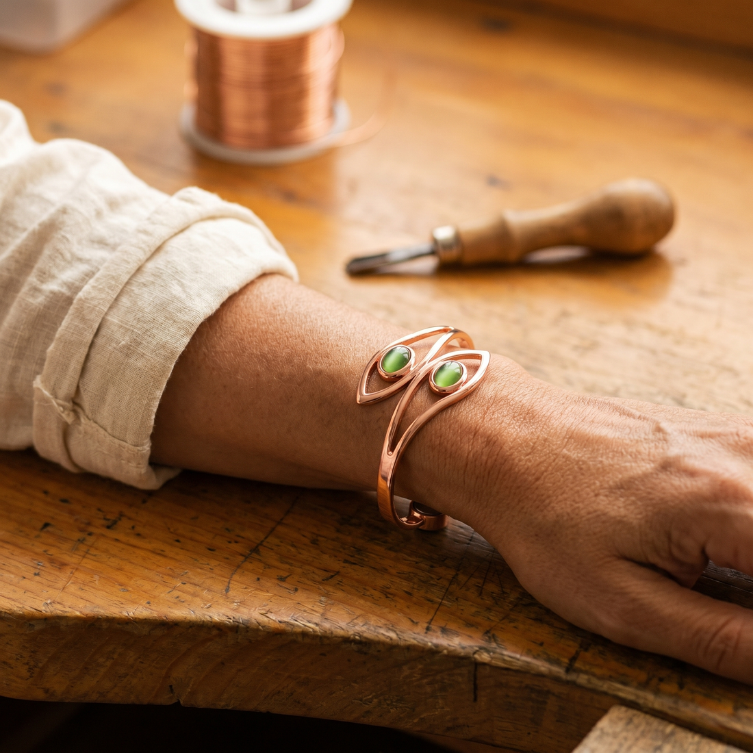 Yvonne's Opaal Koperen Armband