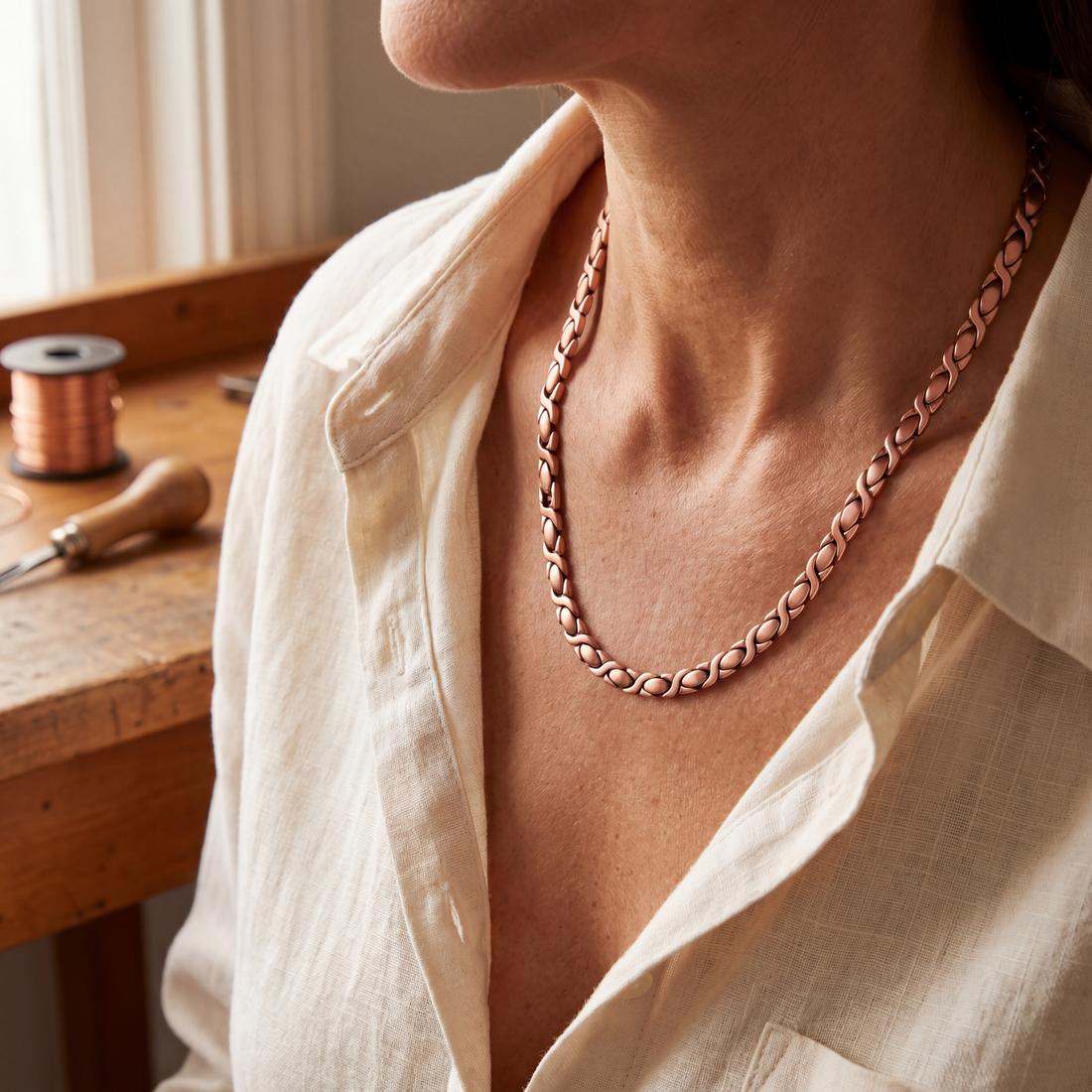 Yvonne's Ceder Koperen Ketting