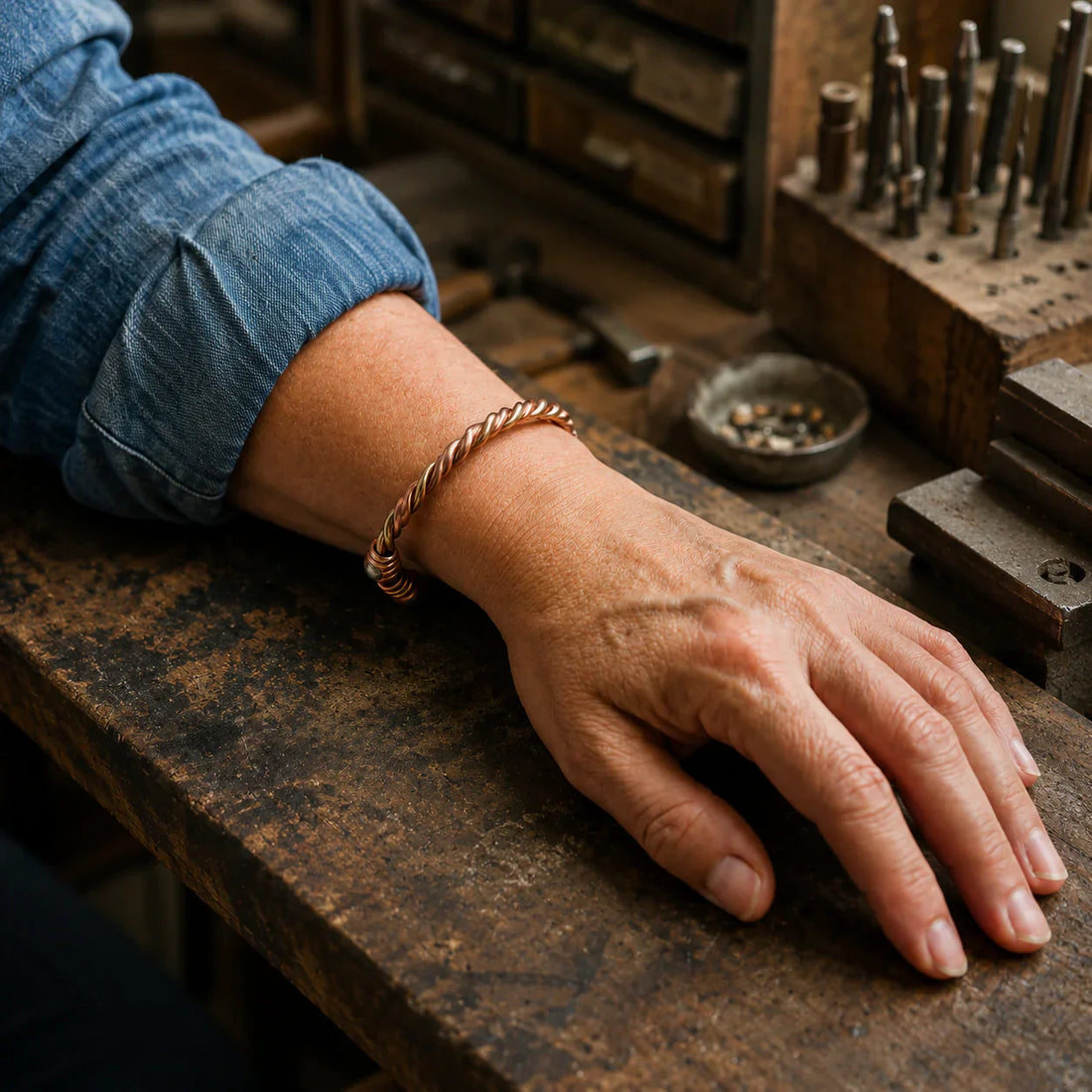 Yvonne's Rivier Koperen Armband