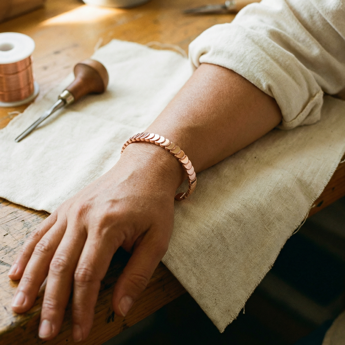 Yvonne's Getij Koperen Armband