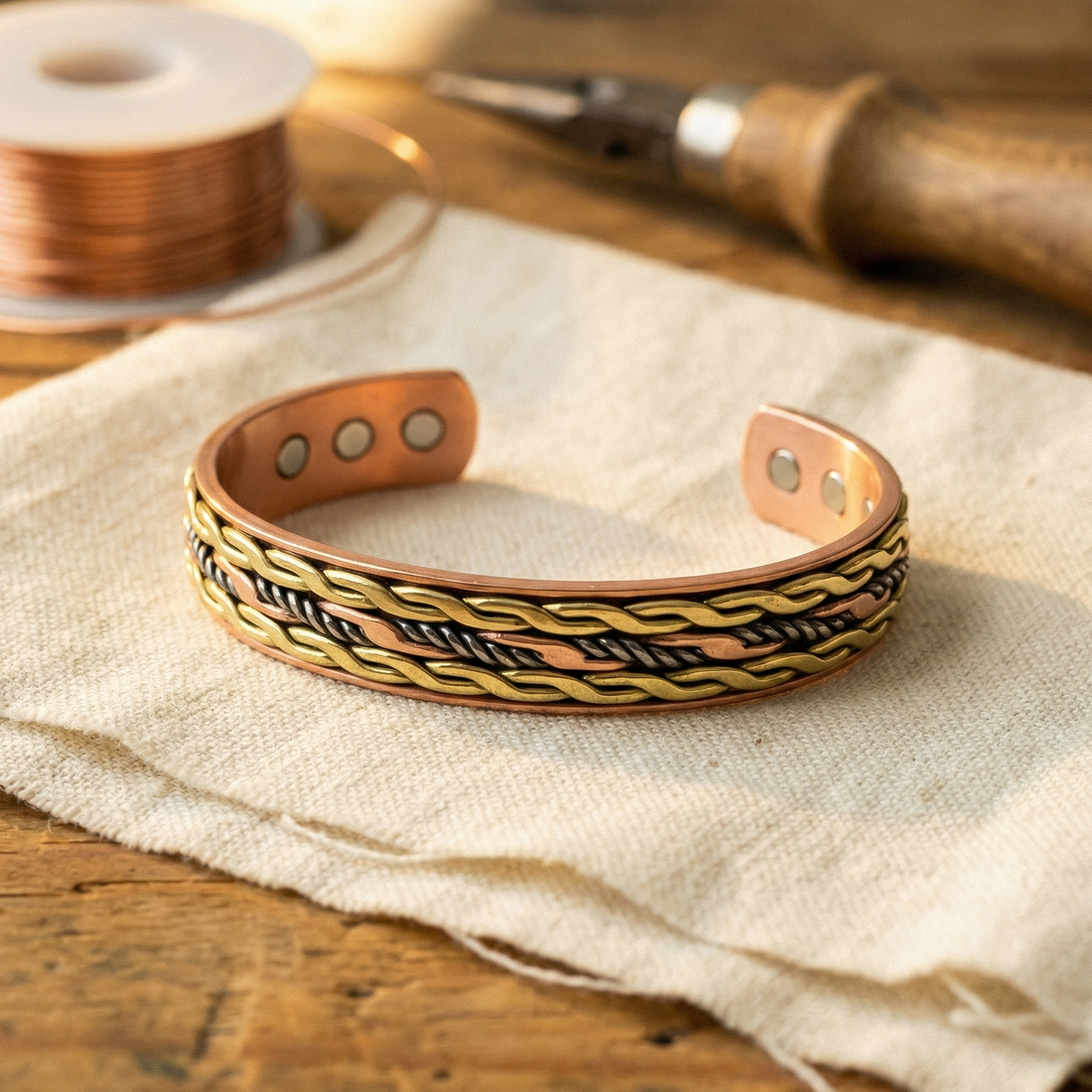 Yvonne's Vlecht Koperen Armband