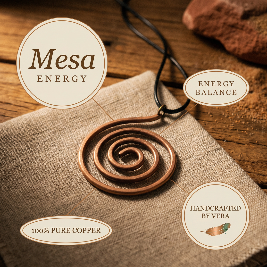 Yvonne's Mesa Koperen Ketting