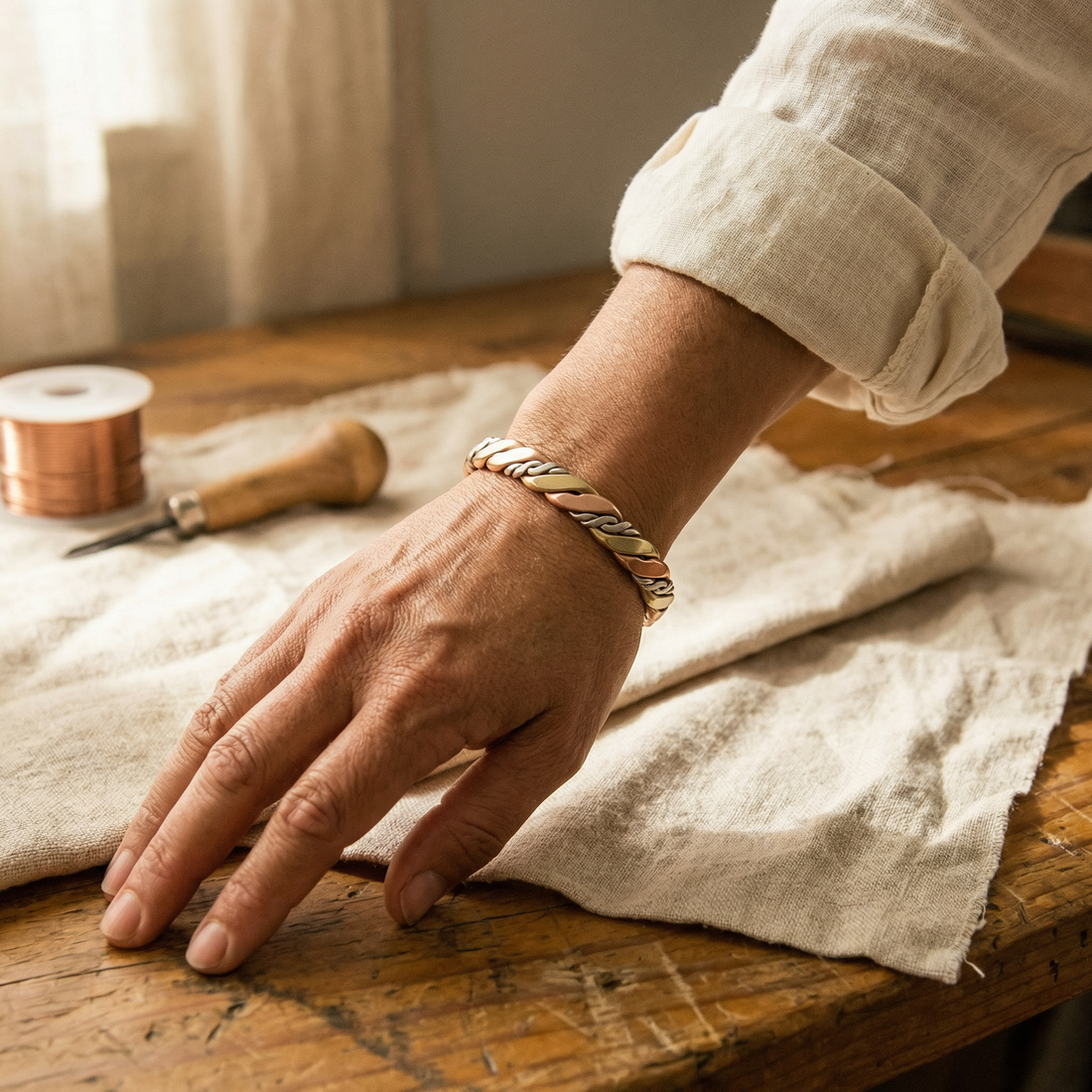 Yvonne's Steen Koperen Armband