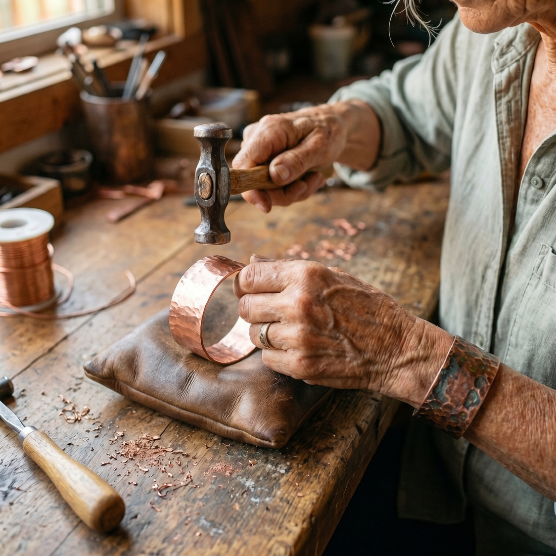 Yvonne's Aambeeld Koperen Armband