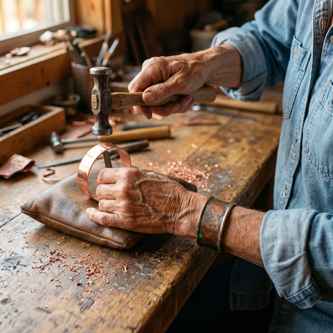 Yvonne's Lont Koperen Armband