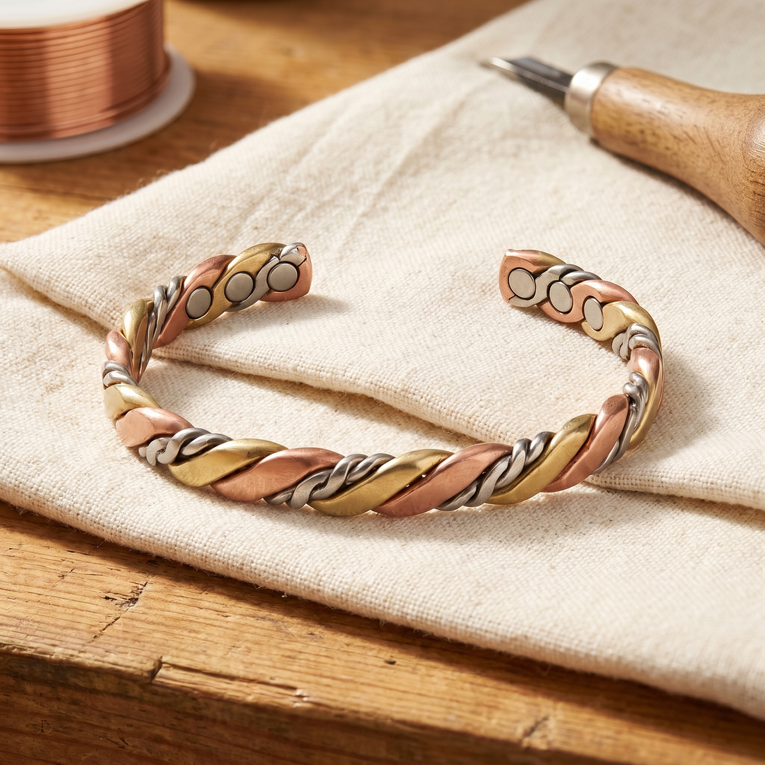Yvonne's Steen Koperen Armband