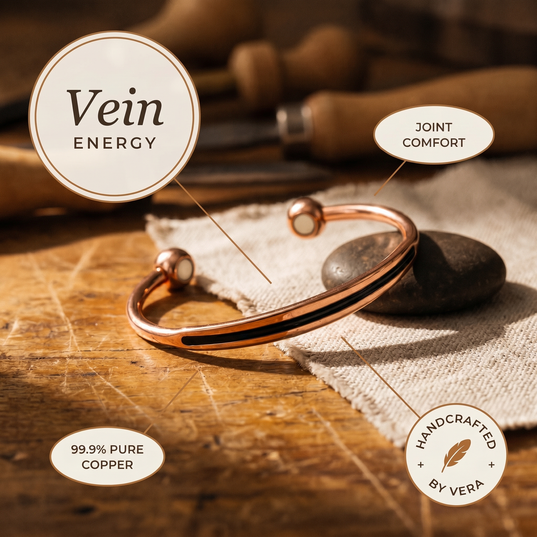 Yvonne's Ader Koperen Armband