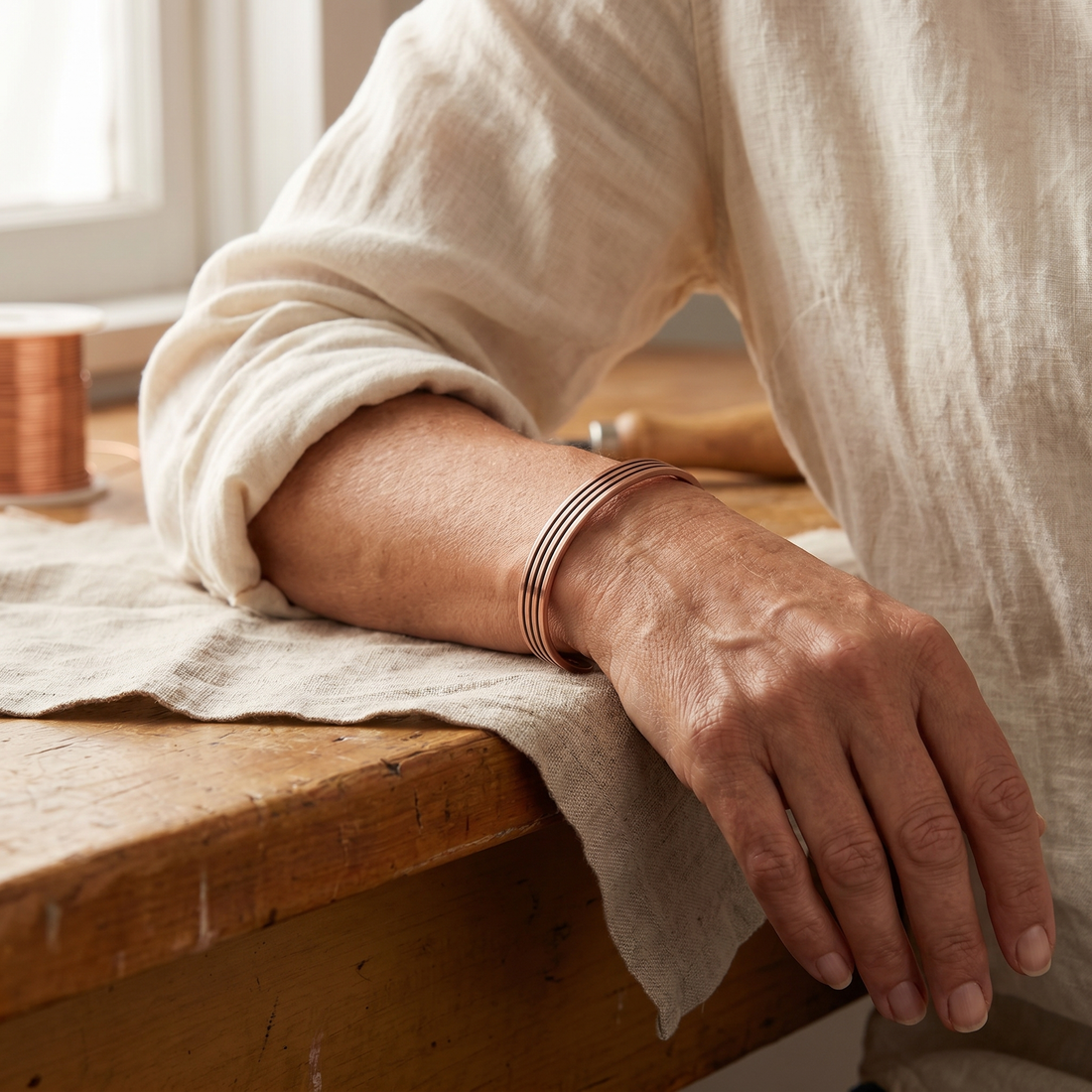 Yvonne's Salie Koperen Armband