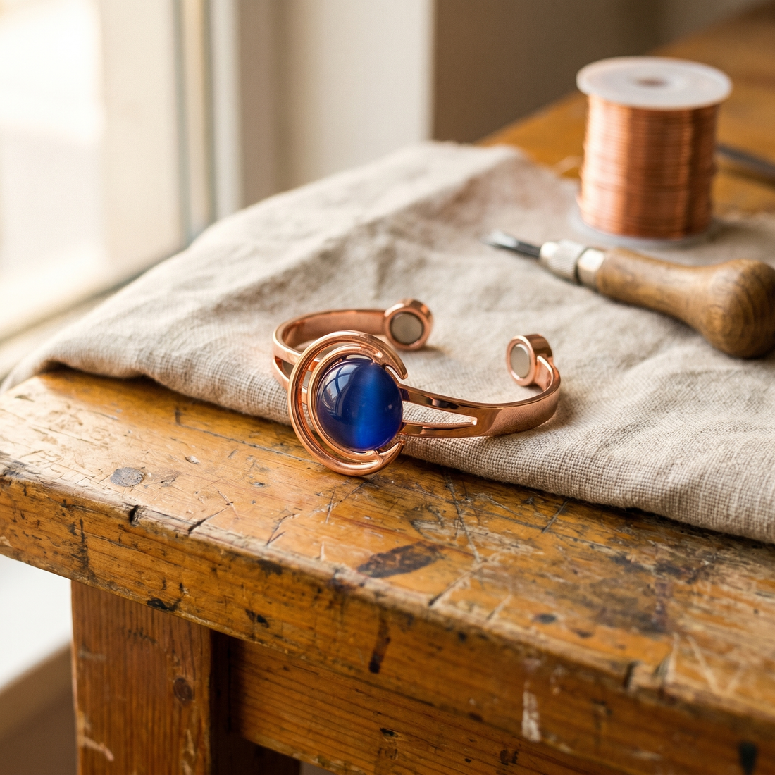 Yvonne's Bol Koperen Armband