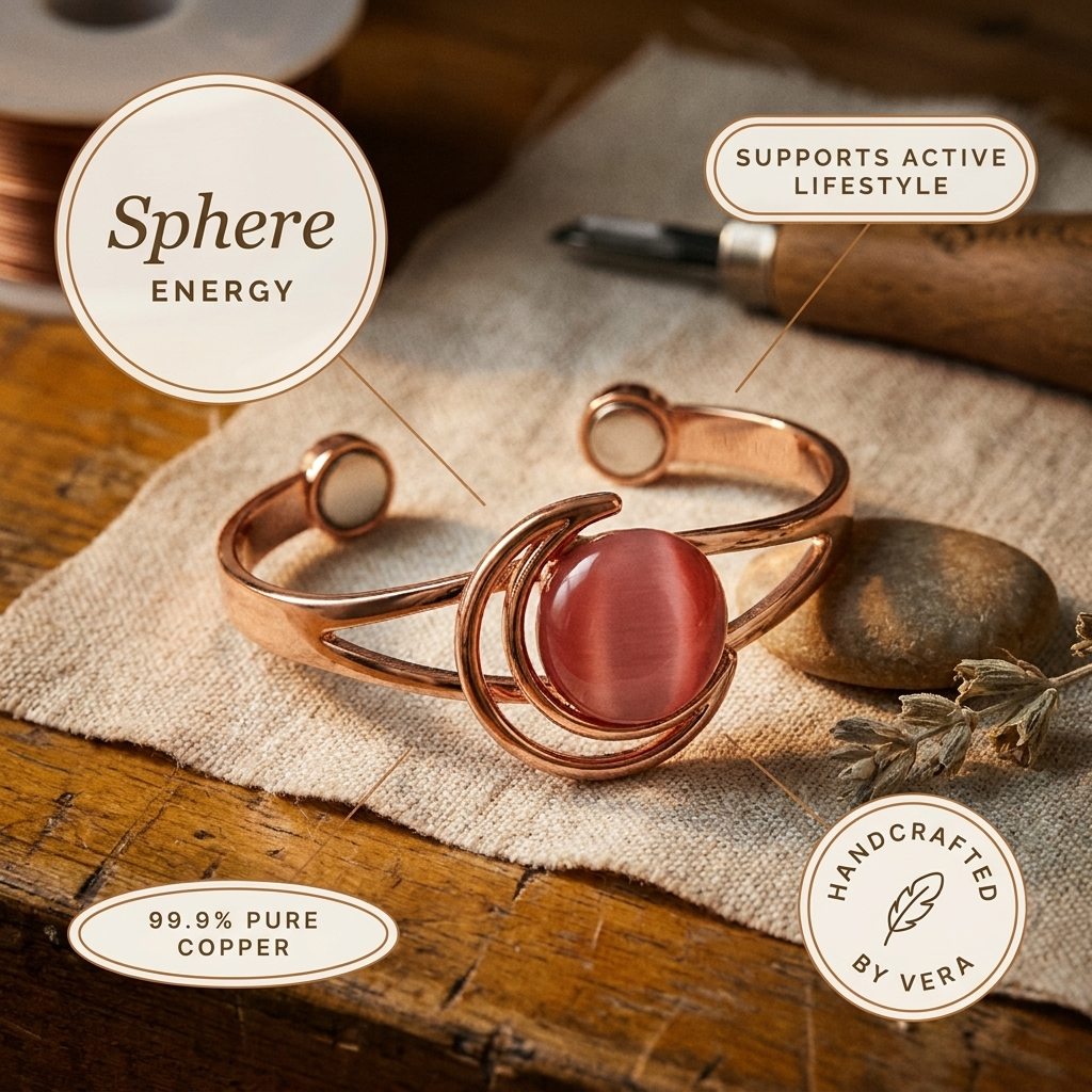 Yvonne's Bol Roze Koperen Armband