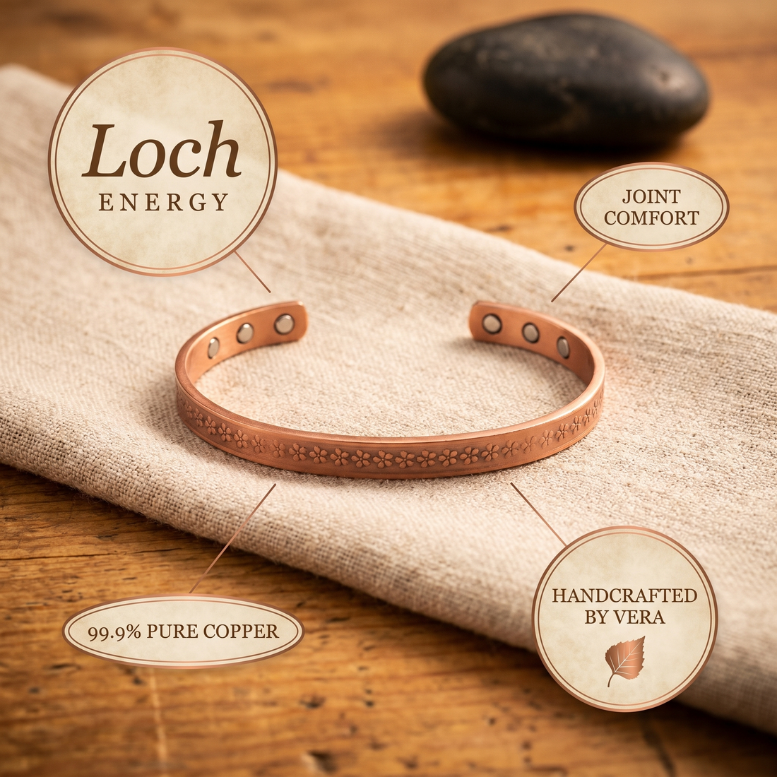 Yvonne's Meer Koperen Armband