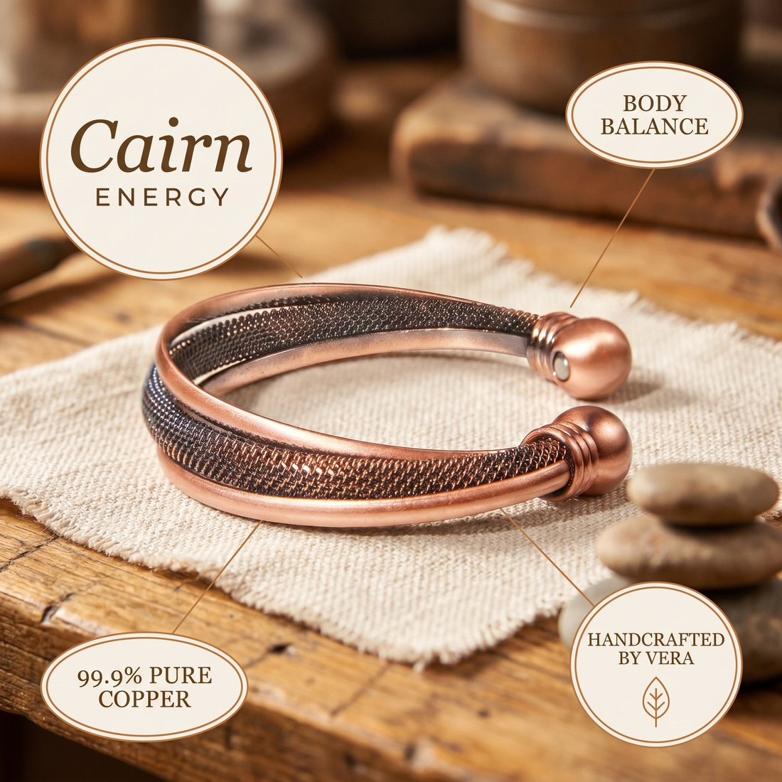 Yvonne's Steenman Koperen Armband