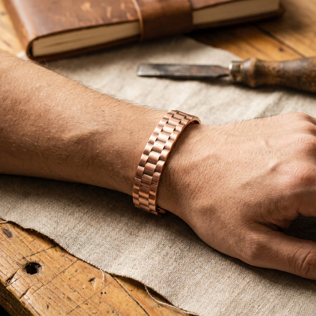 Yvonne's Erts Koperen Herenarmband