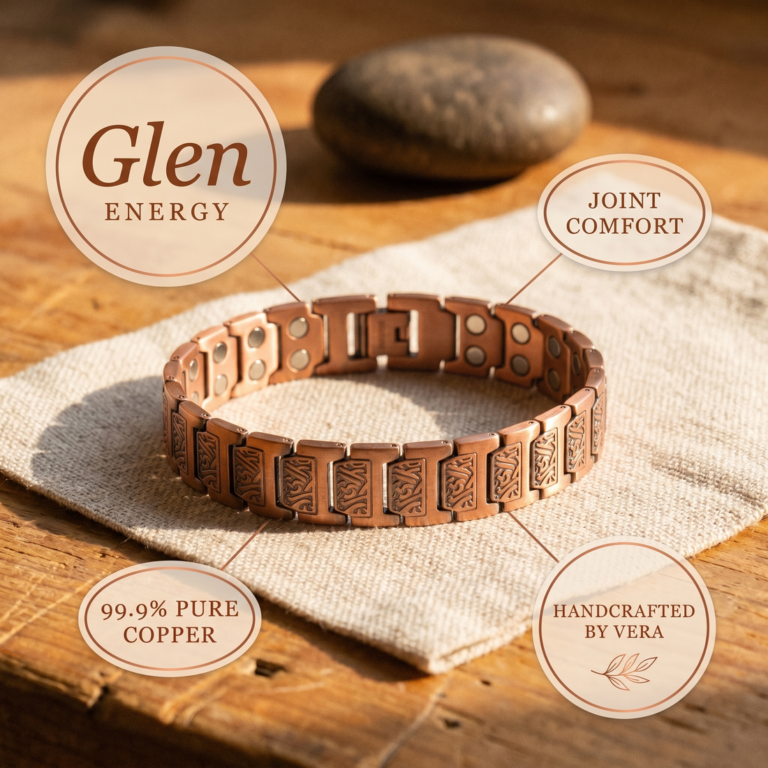 Yvonne's Vallei Koperen Herenarmband