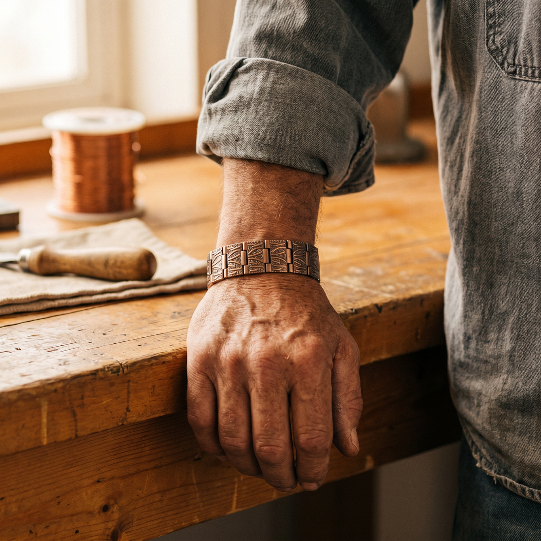 Yvonne's Kei Koperen Herenarmband