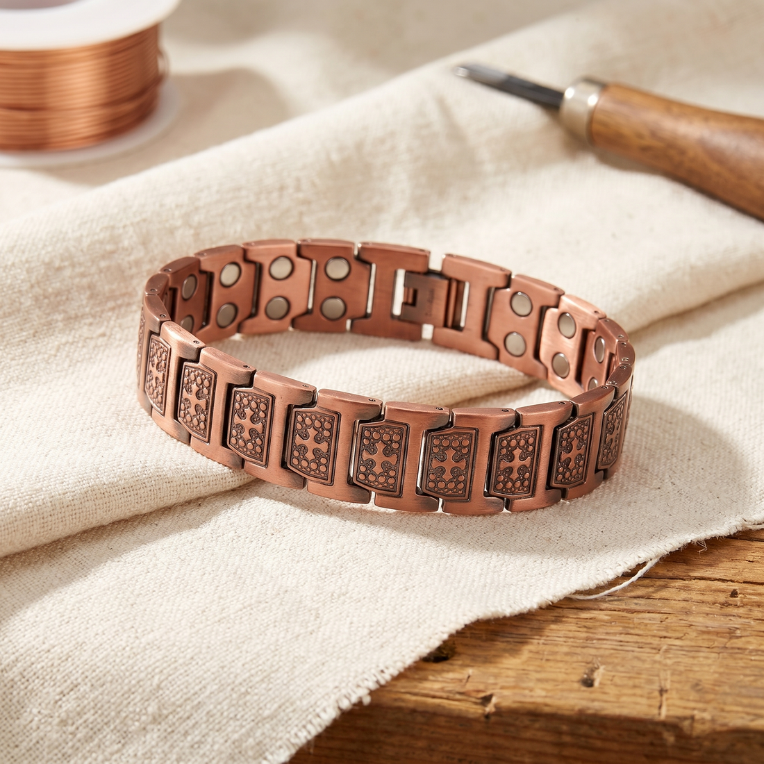 Yvonne's Storm Koperen Herenarmband