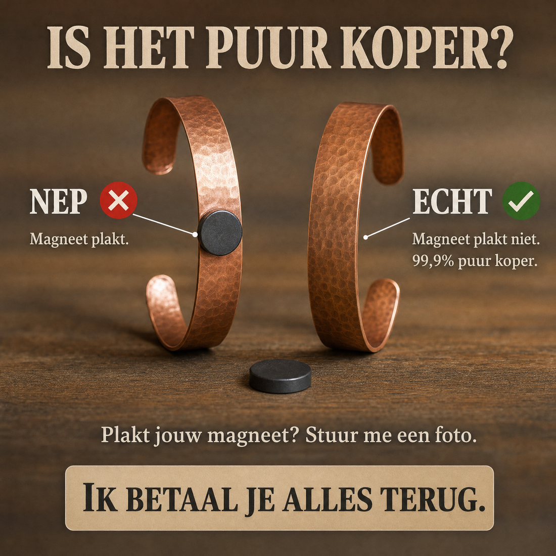 Yvonne's Helling Koperen Armband